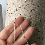 SPLENDORE 100% хлопок, пайетки, 600м/100гр Бежевый, пайетки золотые.