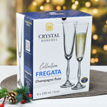 Набор фужеров для шампанского "Fregata" 6шт 190мл, отводка золотом
