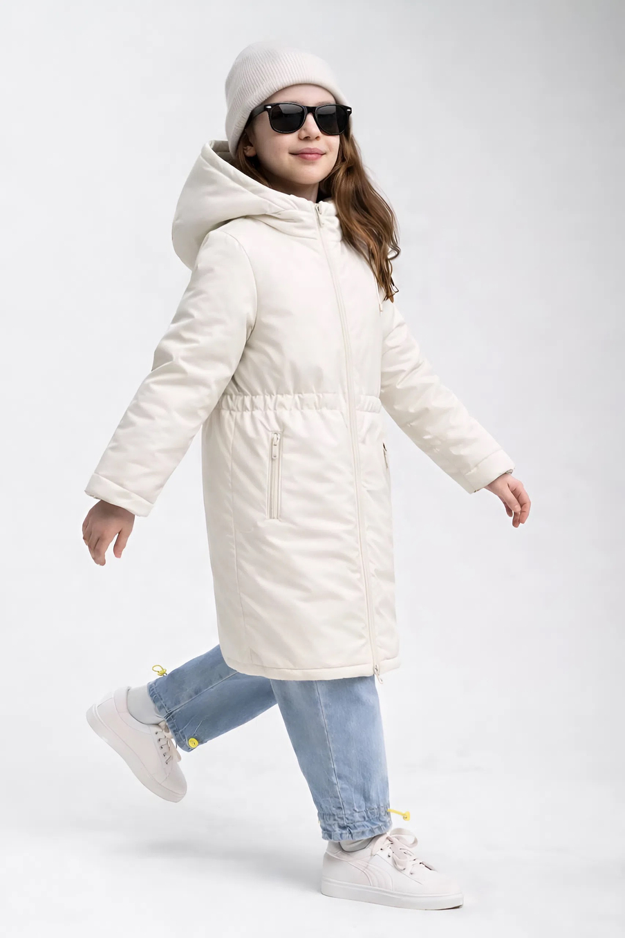 Пальто демисезонное для девочки "HN-9" ваниль