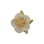 Брошь Fiore Luna Лютик Zircon + магнит XR10596 G