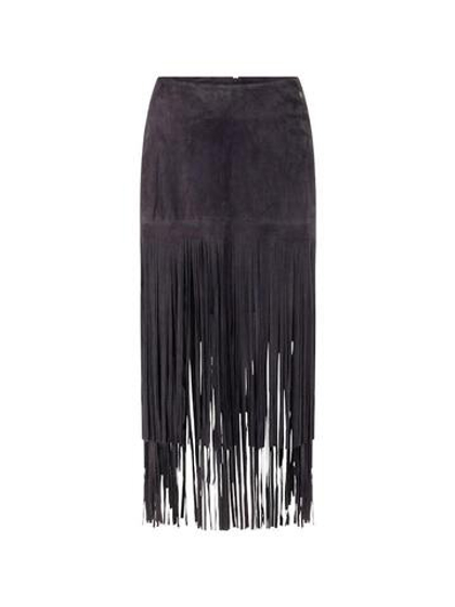 Marc Cain Юбка из замши с бахромой