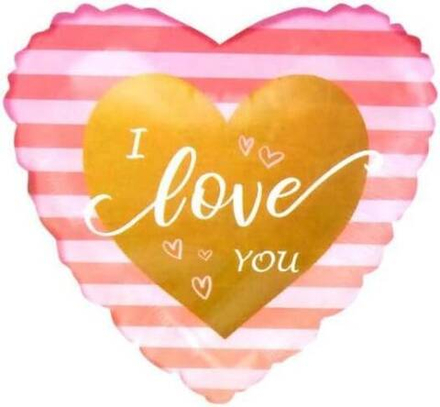 Сердце (18''/46 см) Я люблю тебя (золотое сердце) Ж115