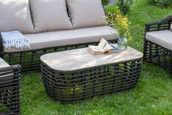 "Ницца" лаунж-зона из искусственного ротанга, цвет бронзовый