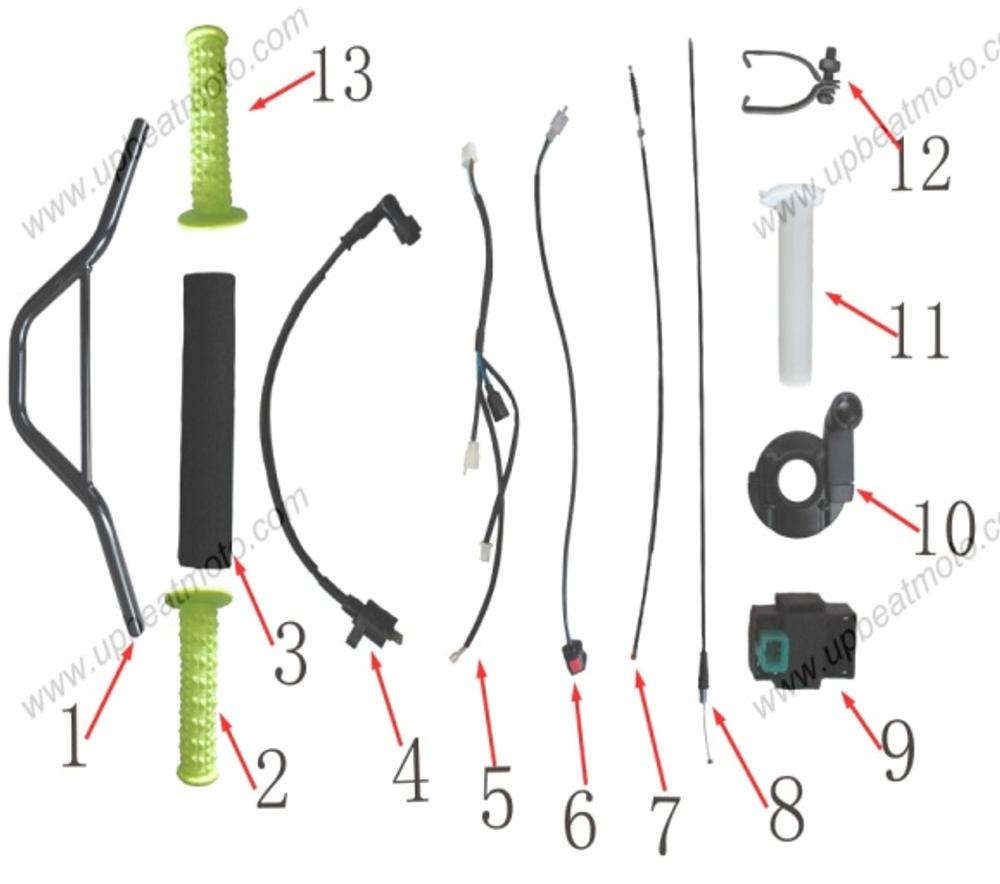 Запчасти E к питбайку Motax CRF 125
