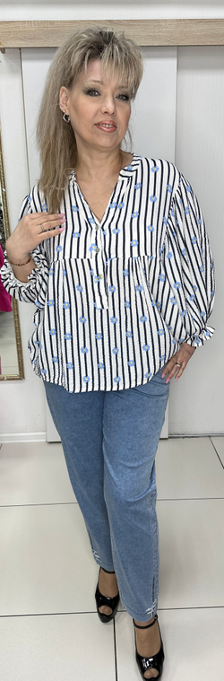 Итальянская рубашка-поло с красивыми рукавами