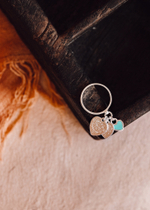 Кольцо «Хати Трио» с лазурной эмалью