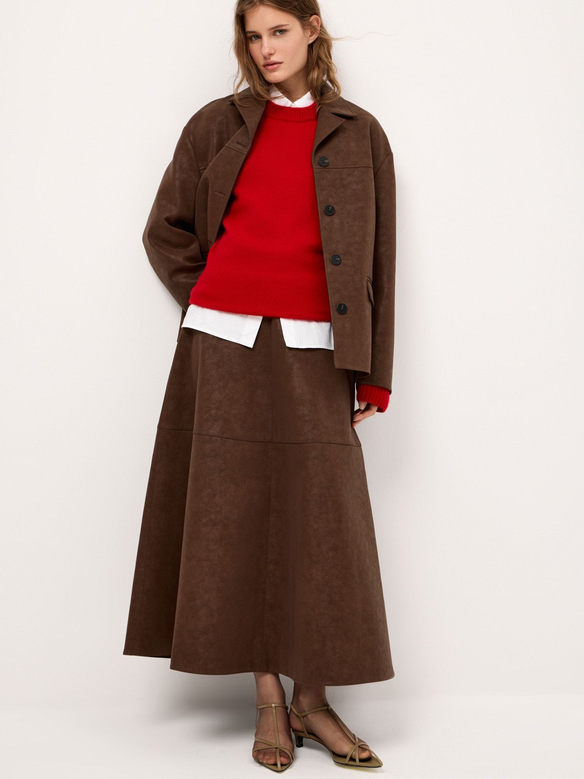 Юбка-миди с матовым финишем