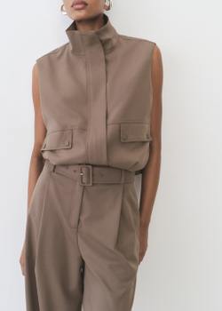 Прямые брюки с ремешком