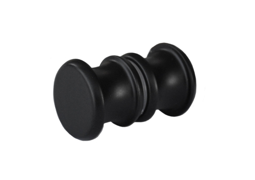 Ручка для стекла кноб круглая диаметром 30 мм, черная матовая
