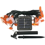 Гирлянда для улицы «Пчёлка» 3м, 20 ламп LED чёрный провод, 2 реж, IP-55, Теплый белый (солнечная батарея).