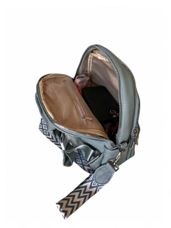 Рюкзак сумка женская из экокожи бежевая QOZA