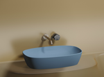 Умывальник чаша накладная овальная (цвет Голубой Матовый) Element 610x385x140мм