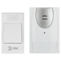 Звонок дверной ЭРА C61 беспроводной белый 32 мелодии