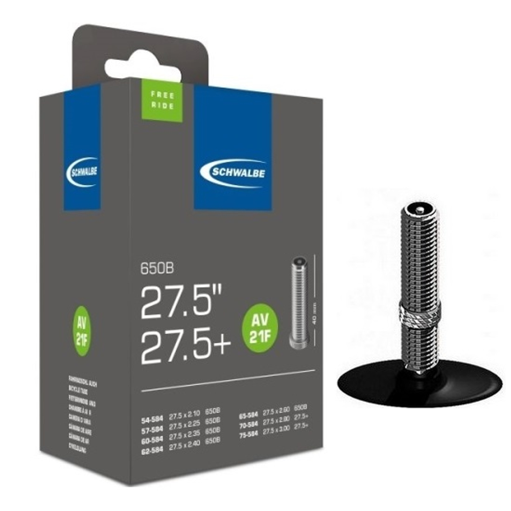 Камера 27,5" авто 05-10400030 AV21F 27.5х2.10-3.00 TR4 FREERIDE (54/75-584) IB 40mm SCHWALBE