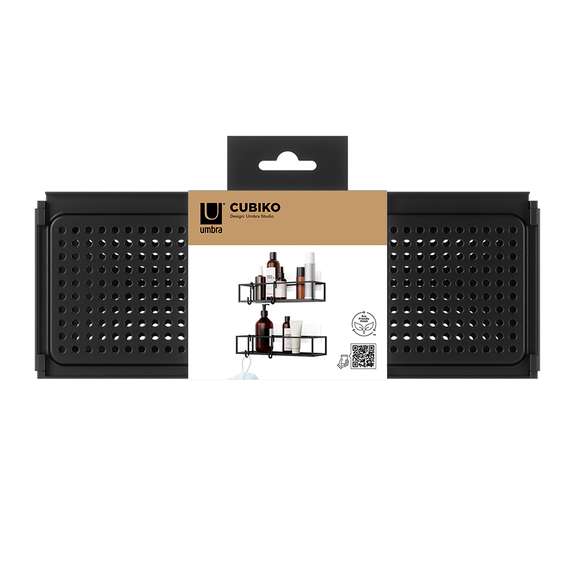 Набор из 2-х полок для ванной cubiko, черные