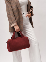 Замшевая сумка DBR 31378 красное вино