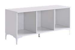 Тумба "Зефир" 115.01, (Белое дерево/Белый (эмаль) 1200*424*536