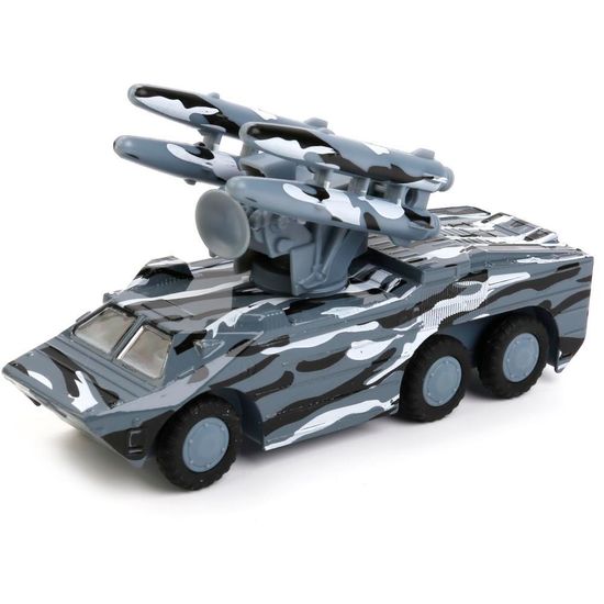 Машина металл рк оса, 15 см, дверь, подвиж. дет., инерц., сер.камуф., кор. Технопарк 