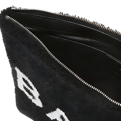 Balenciaga Wool Handbag Clutch Women"s Black