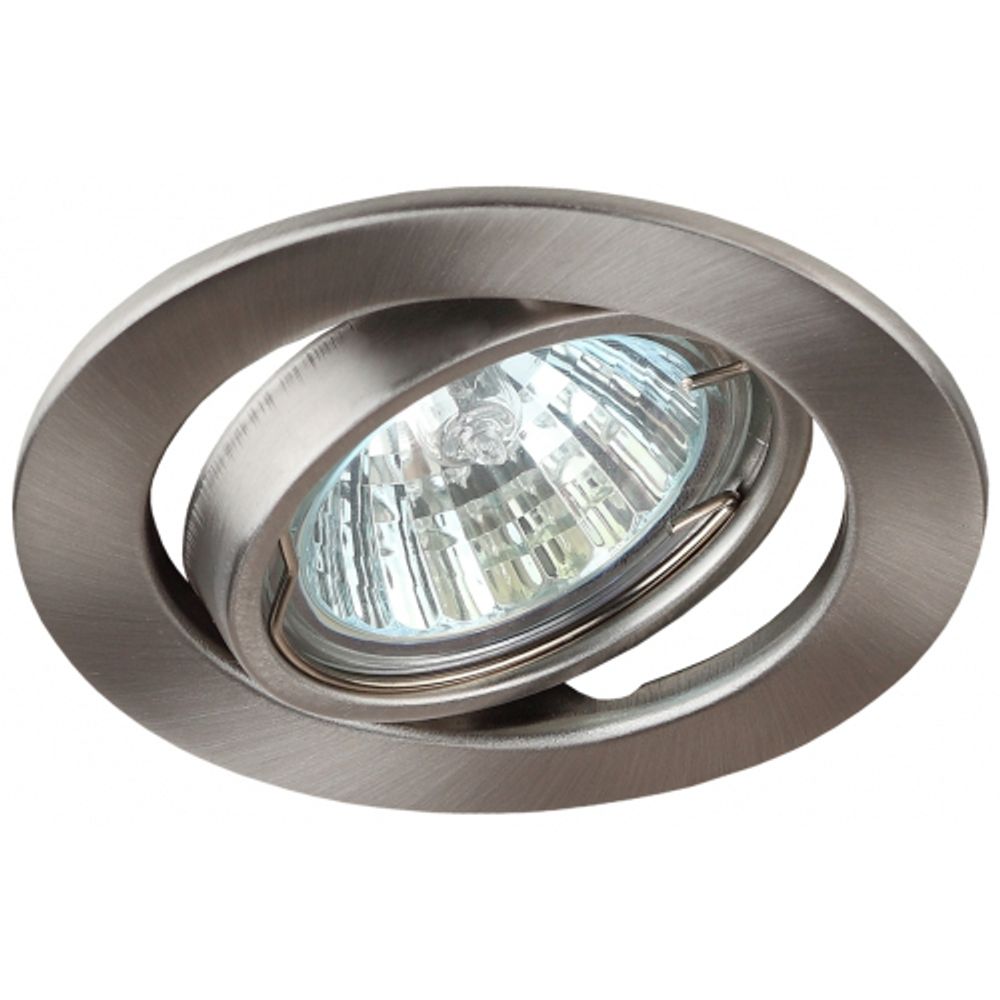ST2A SN Светильник ЭРА штампованный поворотный MR16,12V/220V, 50W сатин никель