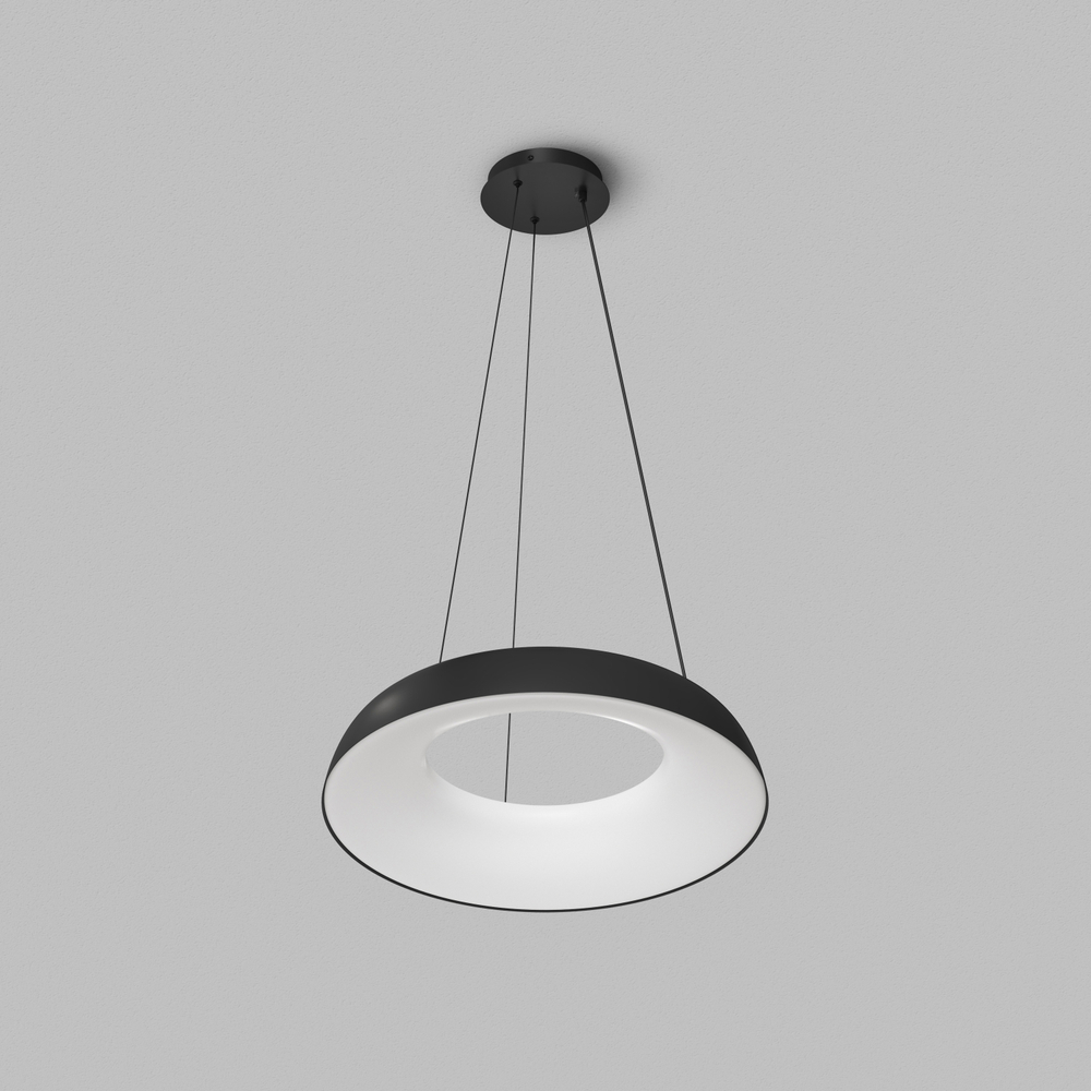 Cветильник подвесной TORION, 70Вт LED, ?630x1500 мм, 3000–6000K, алюминий, акрил, черный