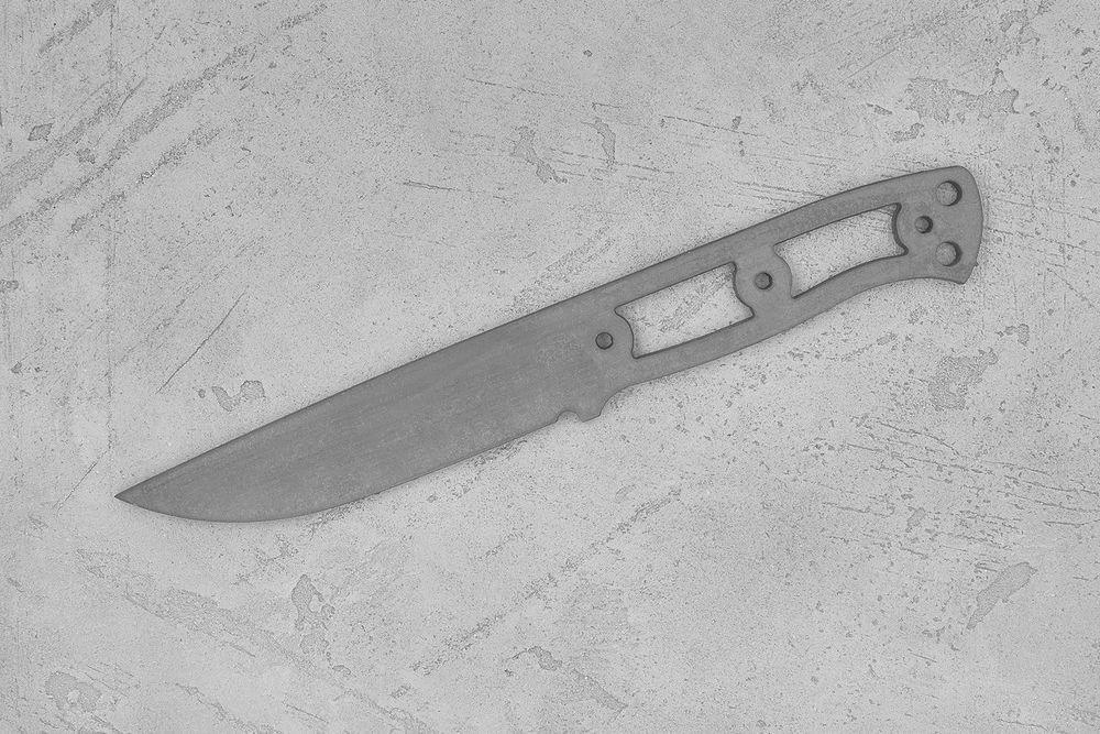 Заготовка для ножа, сталь CPR 3,6мм. Модель "Бушкрафт-I" с клинком 115мм, ТО 63-64HRC