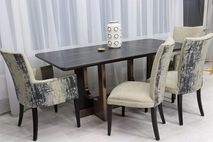 Стол обеденный Ist Casa Астория, 180х90х76 см, черный мрамор