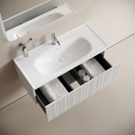 Тумба подвесная SANCOS Code 990х453х400, c одним  ящиком оснащенным доводчиками, цвет белый , арт. CD100W