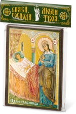 Икона БМ "Целительница" 6х9 на МДФ-6