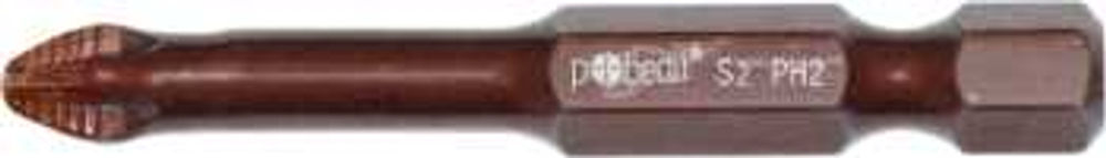 Бита DELUXE, PZ 2х50 мм, S2+Bronze+AntiSlip, Pobedit 2 шт. блистер