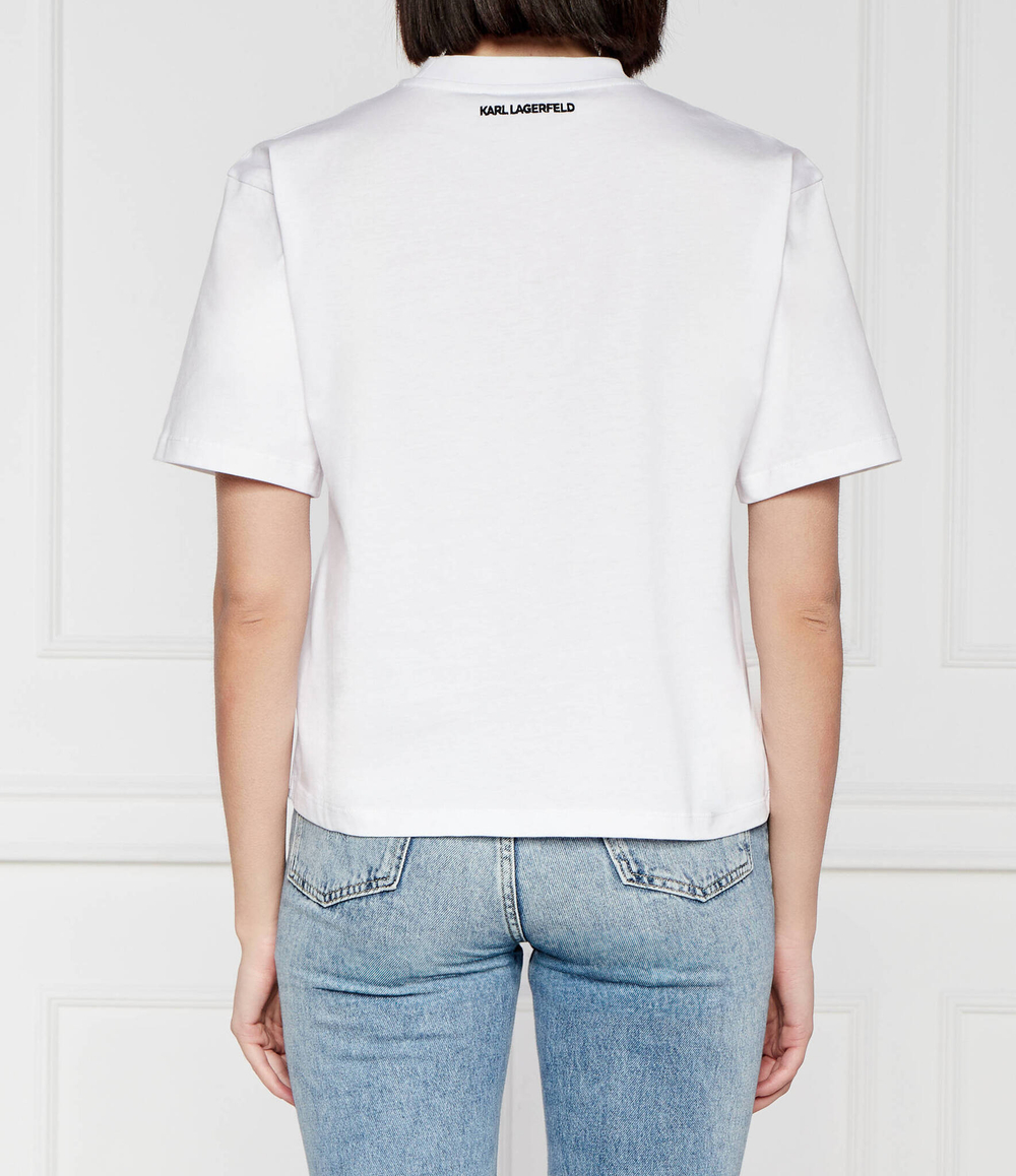 Футболка Signature Hem Karl Lagerfeld - белый(226W1703)