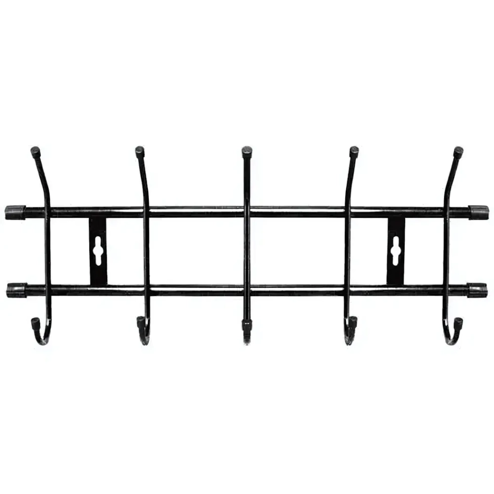 Вешалка настенная 5 крючков, 484, Черный, ВН5