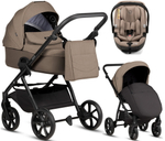 Детская коляска Tutis Leo 3 Plus 3 в 1 с автокреслом Beno Beige 1582261 Cinnamon