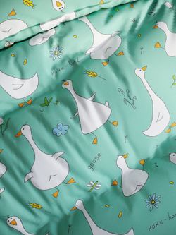 Простынь на резинке Полисатин Мечта "Гуси-Гуси" 120x200 см