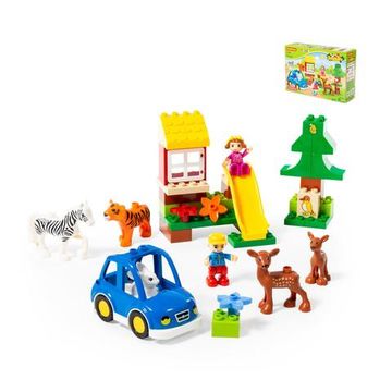 Конструктор "Макси" - "Зоопарк" (40 элементов) (в коробке), Артикул:77752