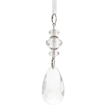 Украшение новогоднее «Сияющая капля» 10 см, Прозрачный