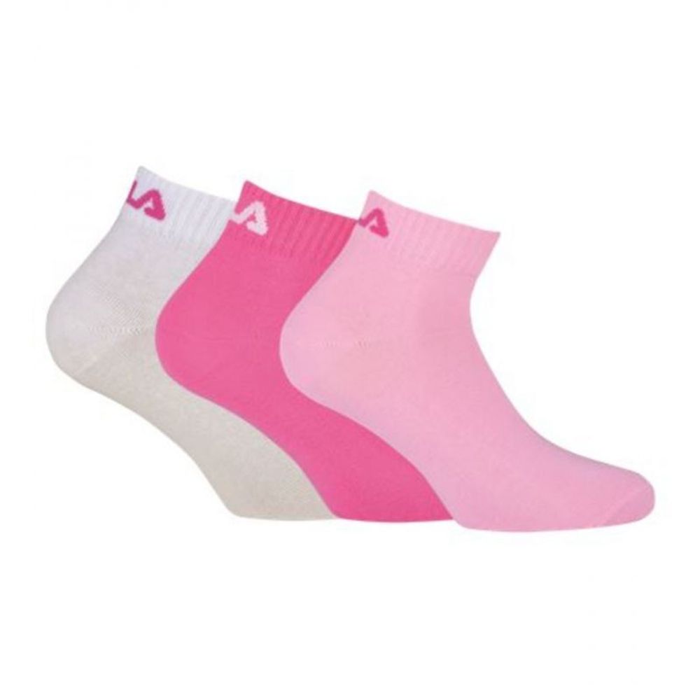 Теннисные носки Fila Quarter Plain Socks 3P - pink panther