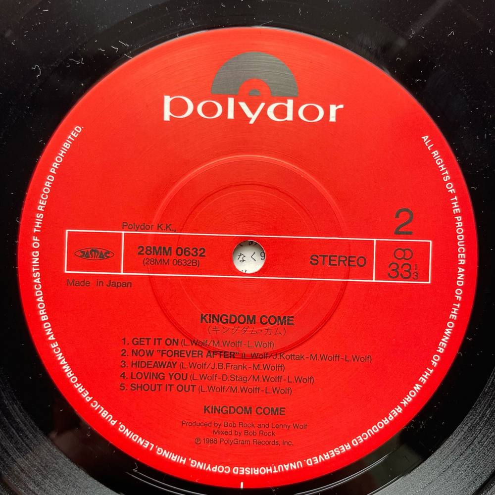 Винтажная виниловая пластинка LP Kingdom Come (Япония 1988) (Оби)