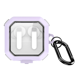 Чехол с рамками фиолетового цвета из TPU и PC для наушников Samsung Buds4 и Buds 4 Pro, серия SECD Series Case от Dux Ducis