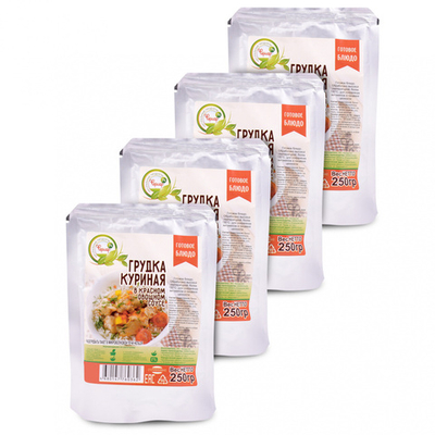 Набор 4шт Грудка куриная в красном овощном соусе (Фермер)
