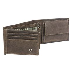 Портмоне Wenger Canvas Hunter воловья кожа/ткань 9×3×12 см (W19-05BROWN)