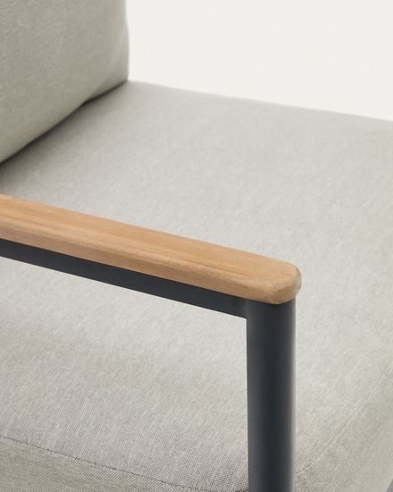 Aiguafreda Набор из 2-местного дивана, 2 кресел и журнального столика из серого алюминия и акации La Forma Испания 