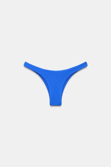 ZARA ОДНОТОННЫЕ ПЛАВКИ-БИКИНИ, ЯРКО-СИНИЙ