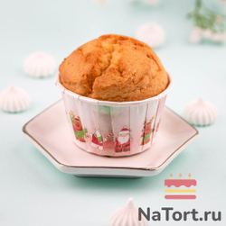 Формы бумажные с ламинацией «Маффин» 50х40 мм (Рождественская встреча) 100 шт