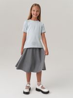 Юбка для девочки в школу AT814 серый
