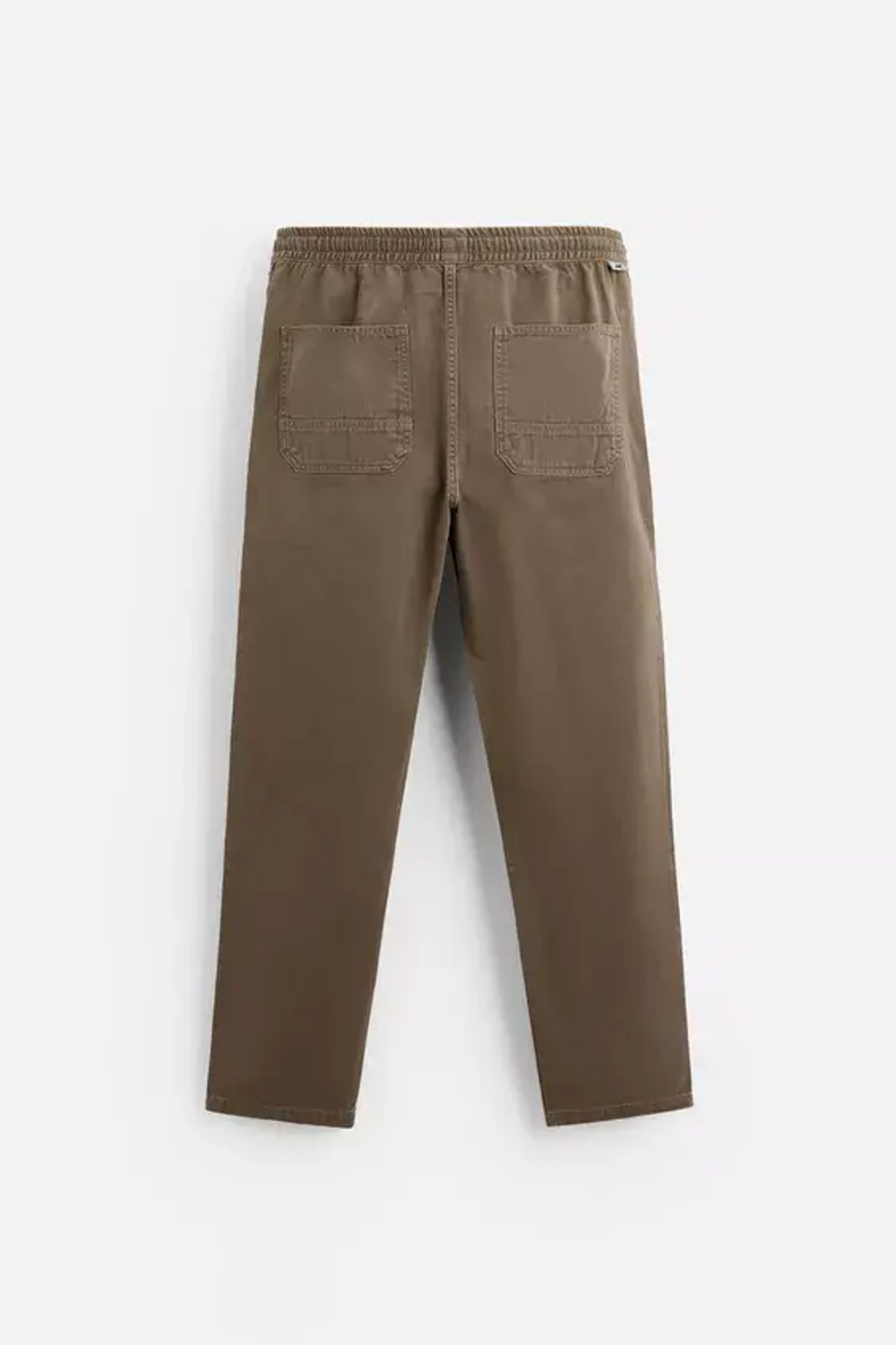 ZARA БРЮКИ-ДЖОГГЕРЫ ИЗ ТКАНИ С ЭФФЕКТОМ ПОТЕРТОСТИ, КОРИЧНЕВЫЙ