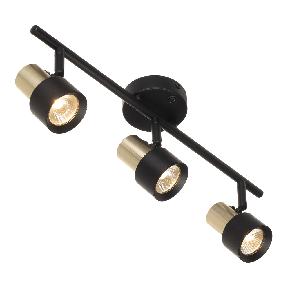 Citilux SAT CL505631 Спот поворотный с выключателем Чёрный+Золото