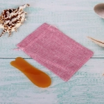 Массажер для лица и шеи декольте Лопатка «Gua sha», рыбка, цвет кораловый, в холщевом мешочке,11*4см/23,8гр