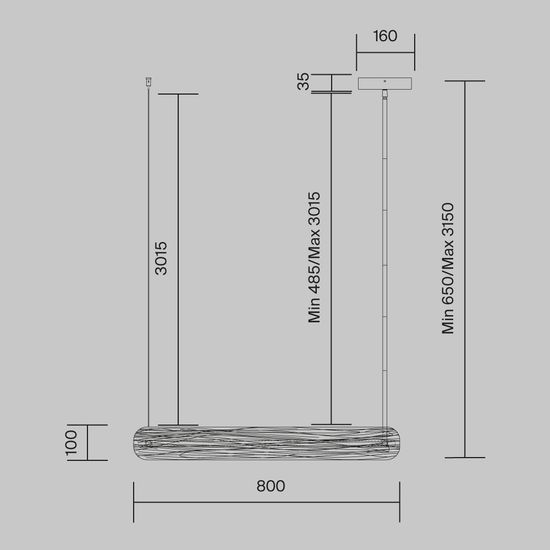 Подвесной светильник Maytoni MOD439PL-L20BSK