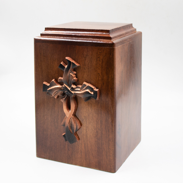 Урна для праха "Сандал" Крест медный